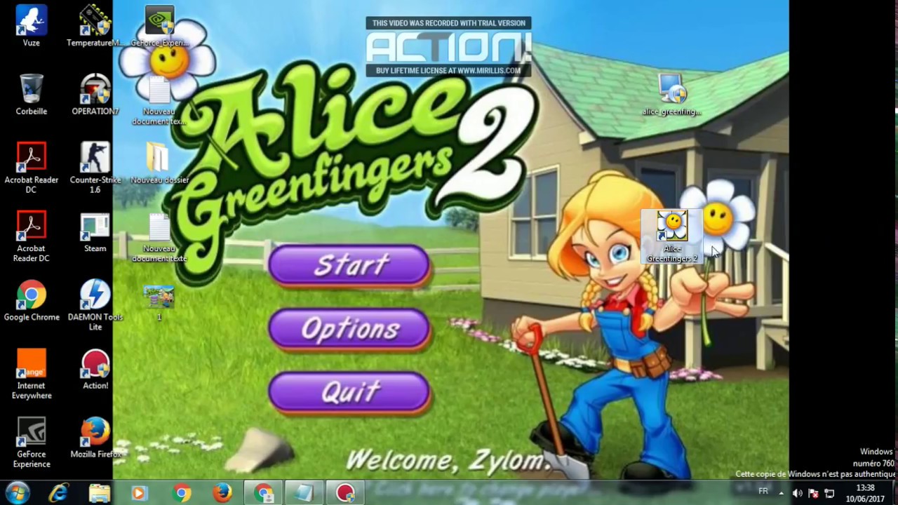 Alice greenfingers i win